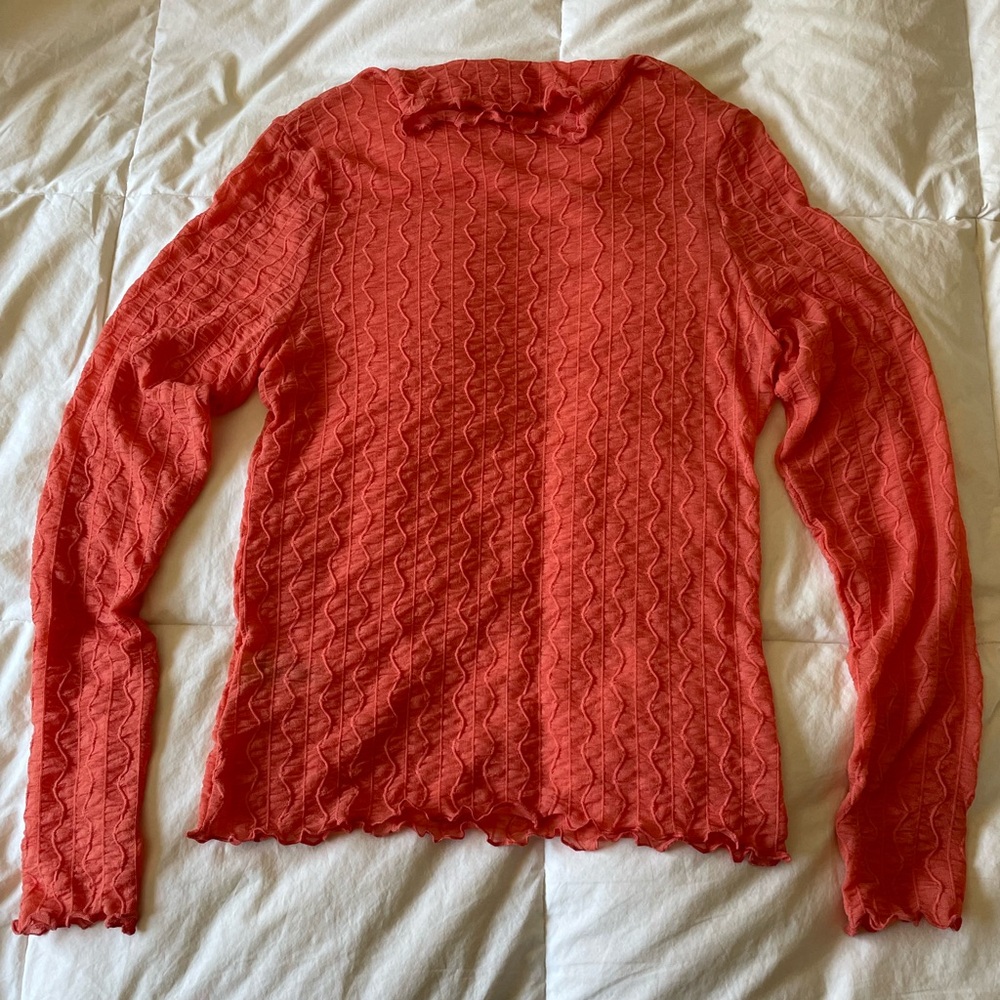 Find Me Now Second Skin - Ross Mesh Top - Coral Long Sleeve 🪸 Size L